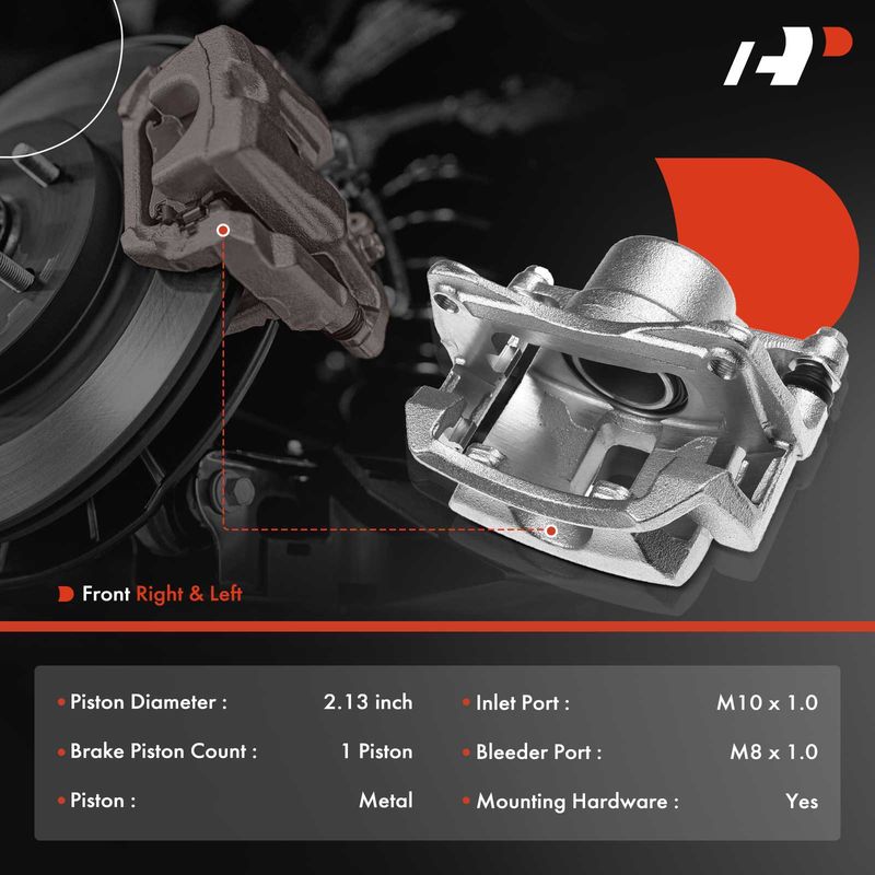 2x Front Brake Caliper with Bracket for Toyota Corolla 1998-2002 Prizm