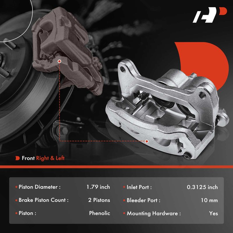 2x Front Brake Caliper with Bracket for Mazda CX-9 2016-2021 CX-5 2021