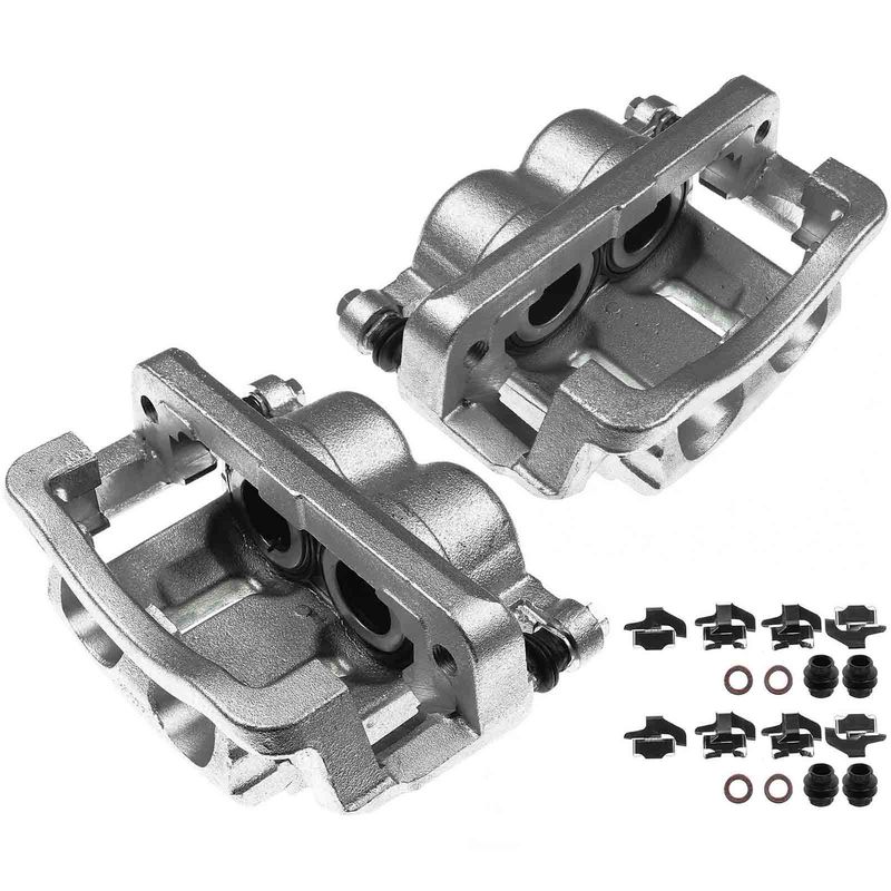 2x Front Brake Caliper with Bracket for Ford F-350 F-450 Super Duty