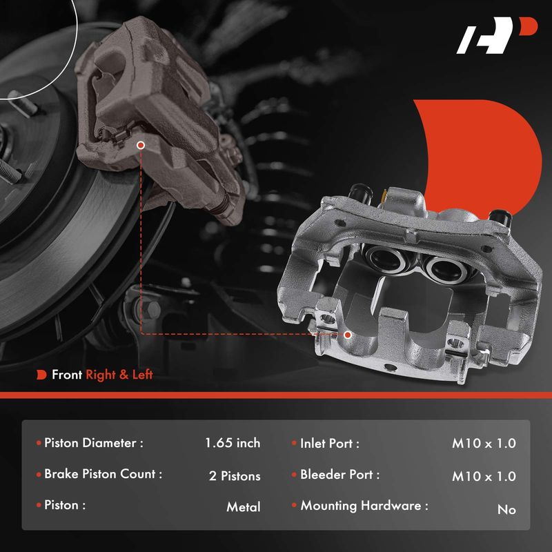 2x Front Brake Caliper with Bracket for BMW X5 2011-2018 X6 4.4L