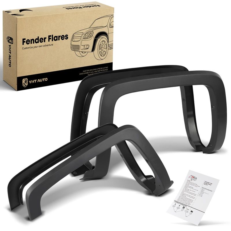 4x Front & Rear Factory Style Fender Flare for Chevrolet Silverado 1500 14-18