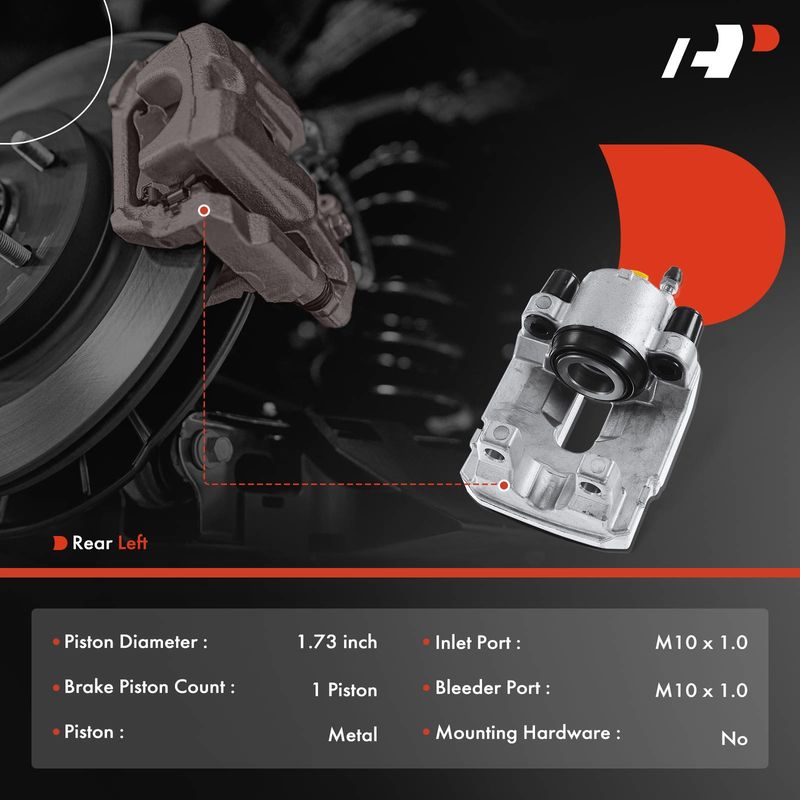 Rear Driver Brake Caliper for BMW X5 X6 E70 E71 F15 F85 2.0L 3.0L