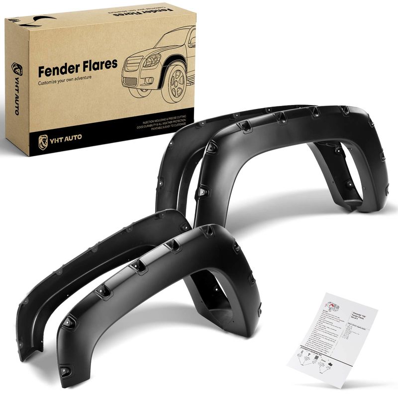 4x Front & Rear Pocket Style Fender Flare for Chevrolet GMC C1500 C2500 C3500