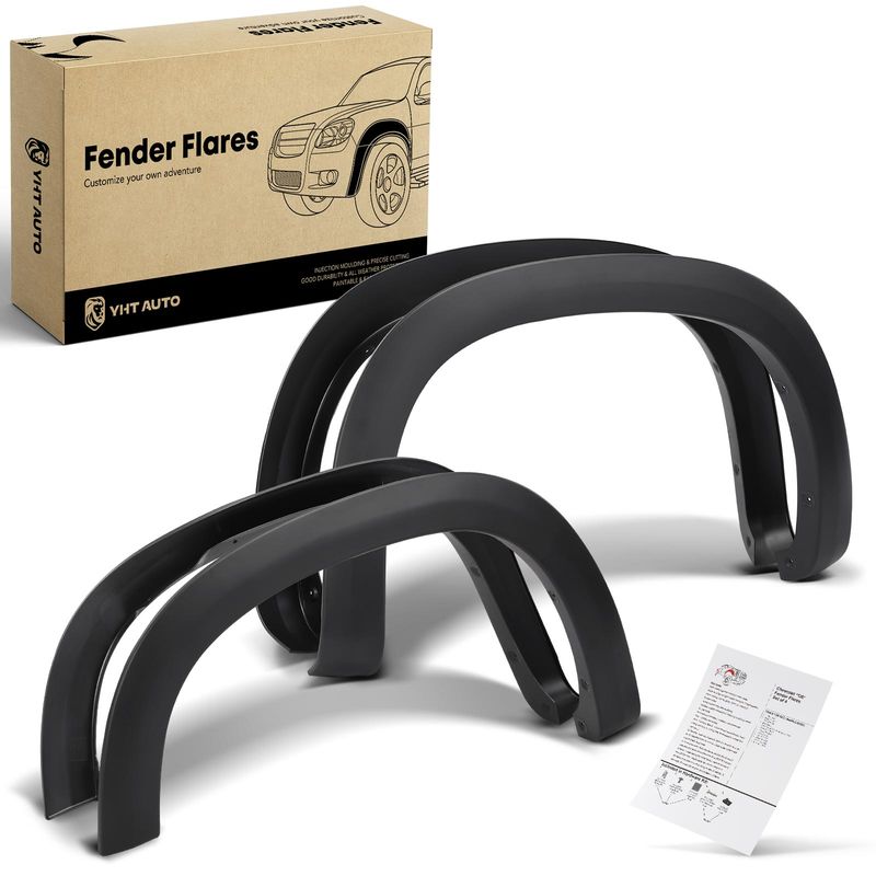 4x Front & Rear Factory Style Fender Flare for Chevrolet Silverado 1500 19-22