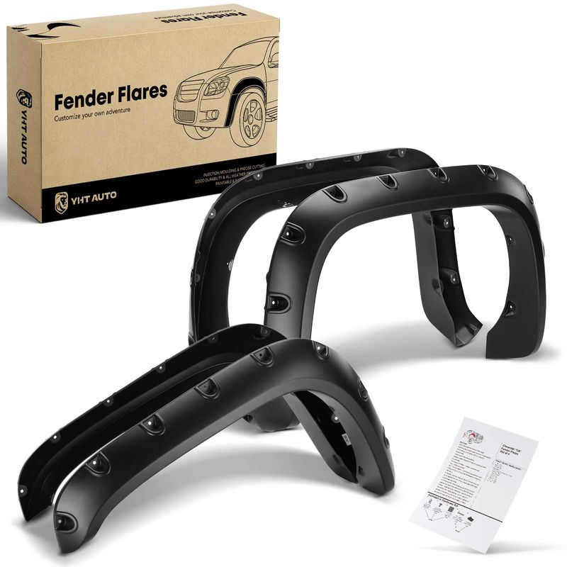 4x Front & Rear Pocket Style Fender Flare for Dodge Ram 1500 2500 3500 94-01