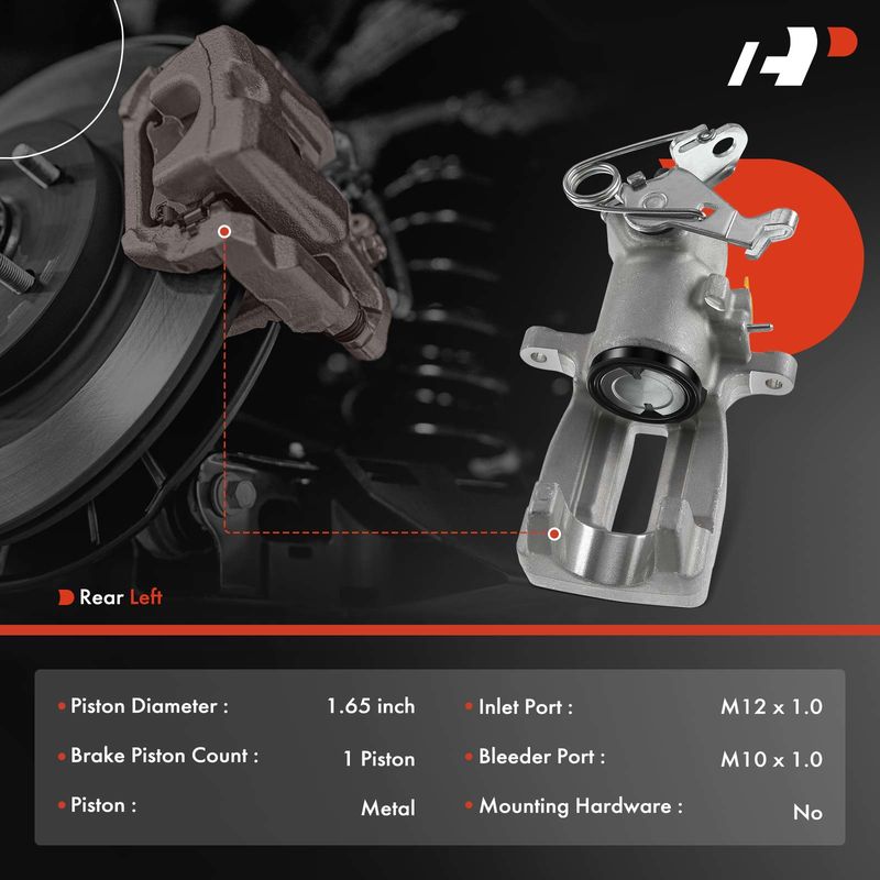 Rear Driver Brake Caliper for Audi A8 Quattro S8 2001 2002 2003 4.2L