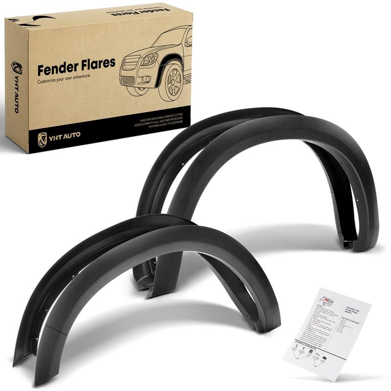 4x Front & Rear Factory Style Fender Flare for Dodge Ram 1500 2500 3500 09-18