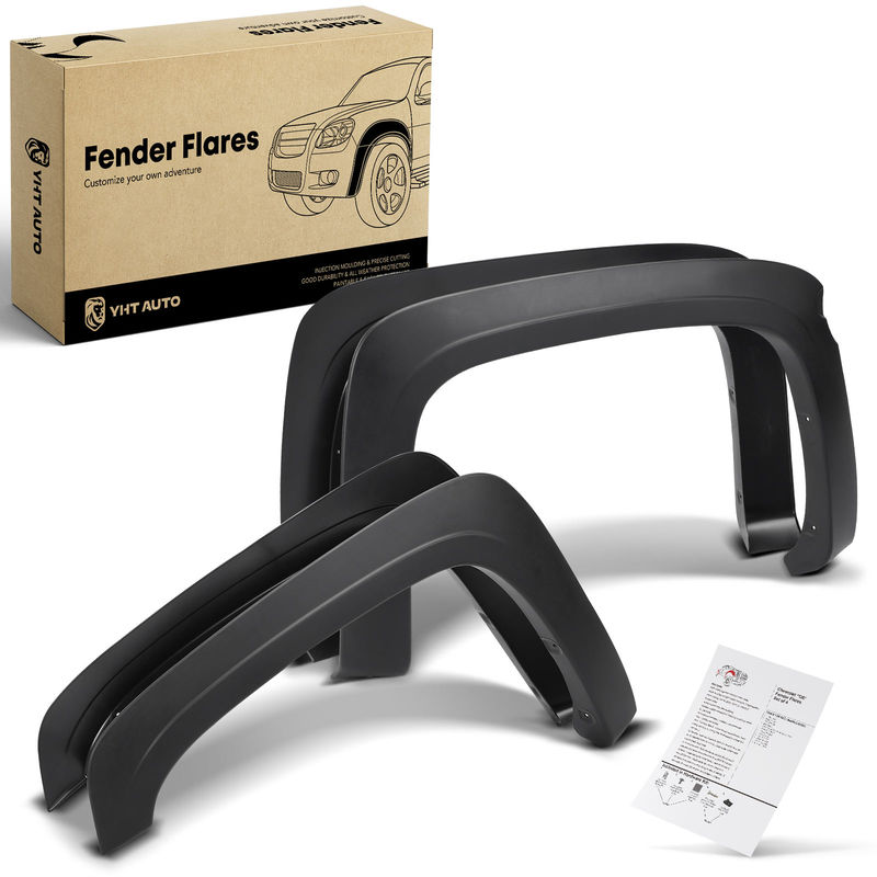 4x Factory Style Fender Flare for Chevy Silverado 1500 07-13 69.3 In. Bed