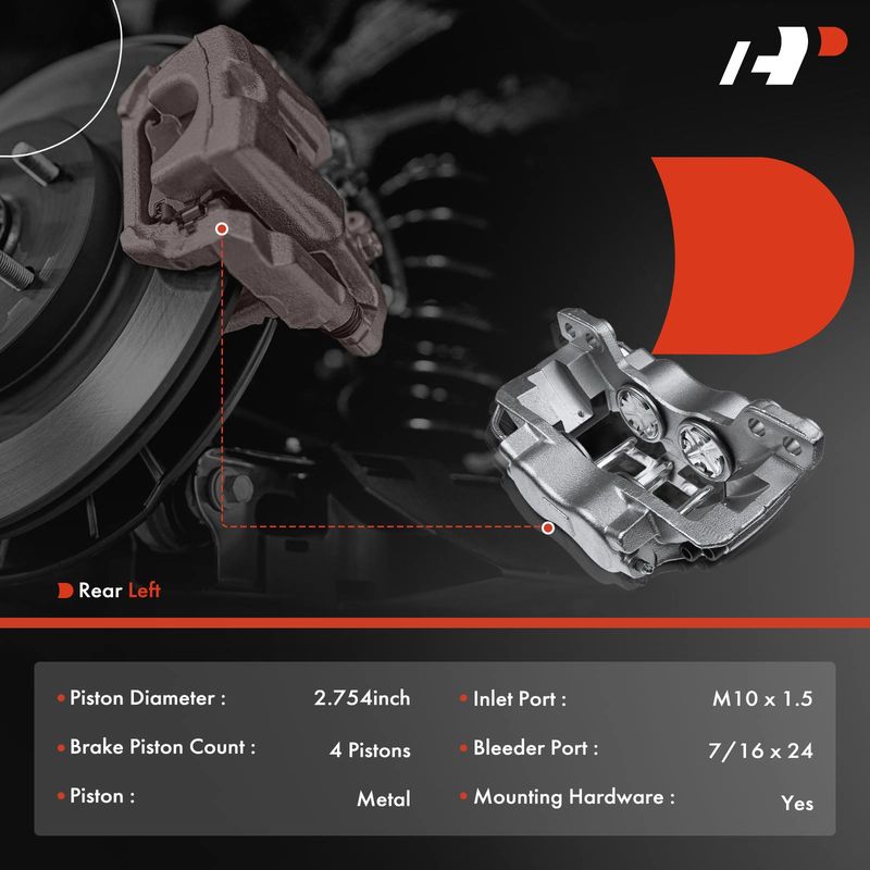 Rear Driver Brake Caliper for Chevrolet C6500 C7500 Kodiak GMC Topkick 97-02