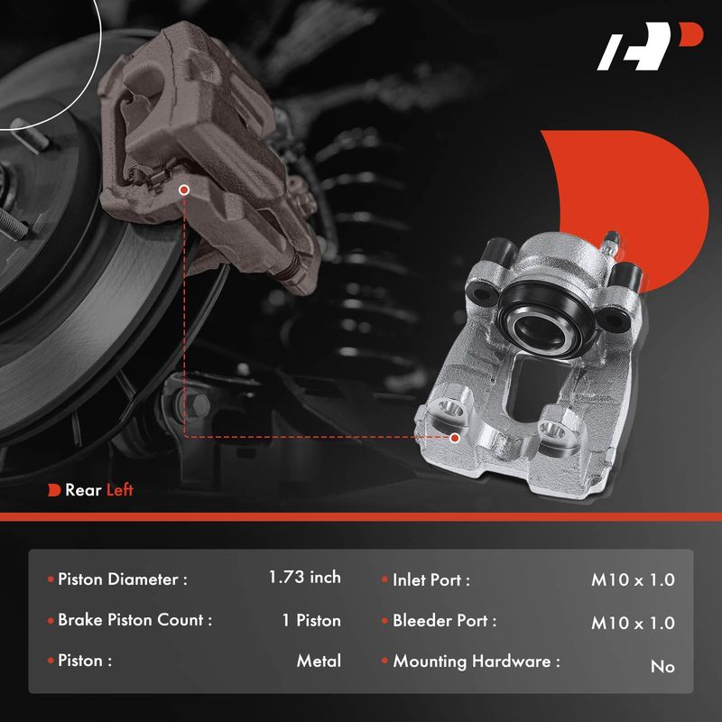 Rear Driver Brake Caliper for BMW 535i GT 740i Li 750i Alpina B7 F01 F02 F04 F07