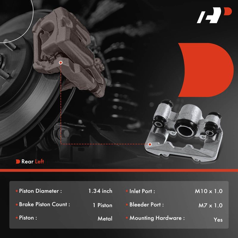 Rear Driver Brake Caliper for Pontiac Toyota Corolla Celica Matrix