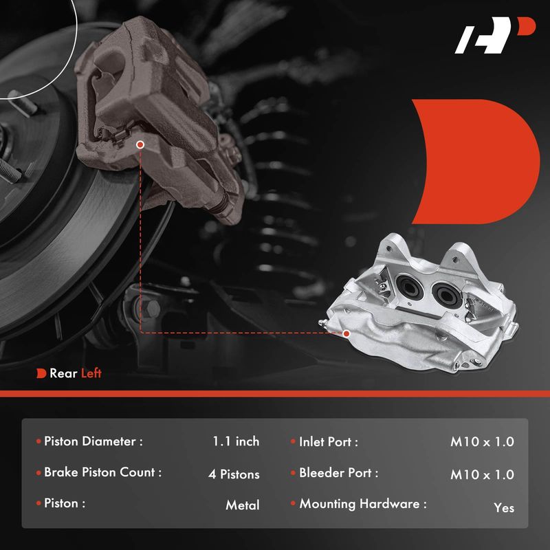 Rear Driver Brake Caliper for Volvo S60 2004-2007 V70 2005-2007 R Model 2.5L