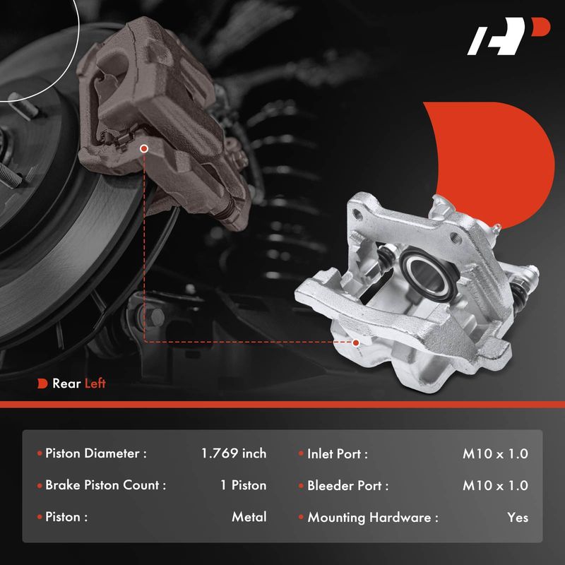 Rear Driver Brake Caliper with Bracket for Land Rover Range Rover Sport LR4