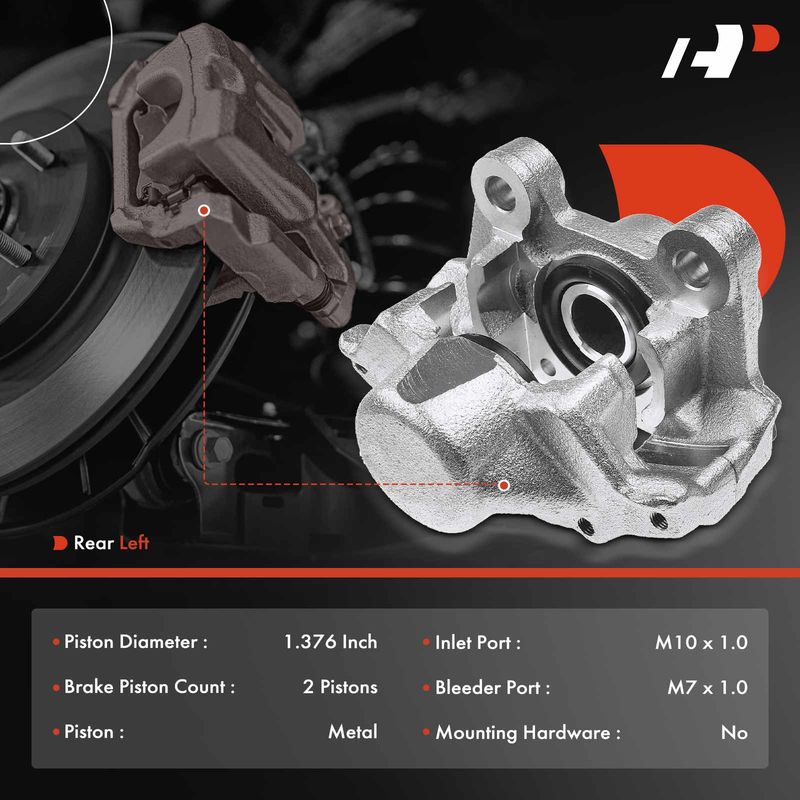 Rear Driver Brake Caliper for Saab 9-3 1999-2003 900 1997-1998