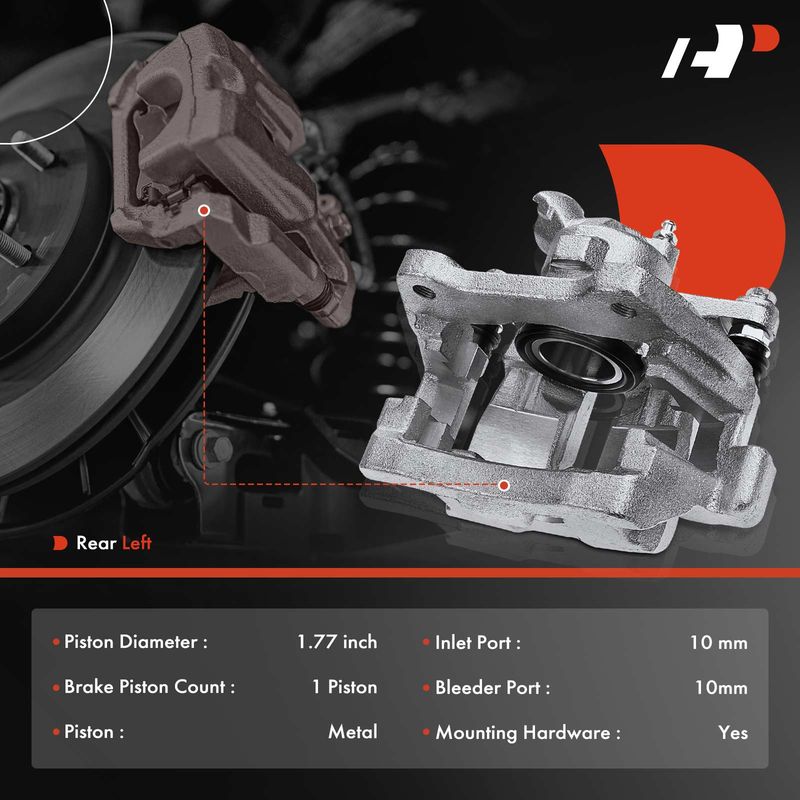 Rear Driver Brake Caliper with Bracket for Land Rover Range Rover Sport 2012-13