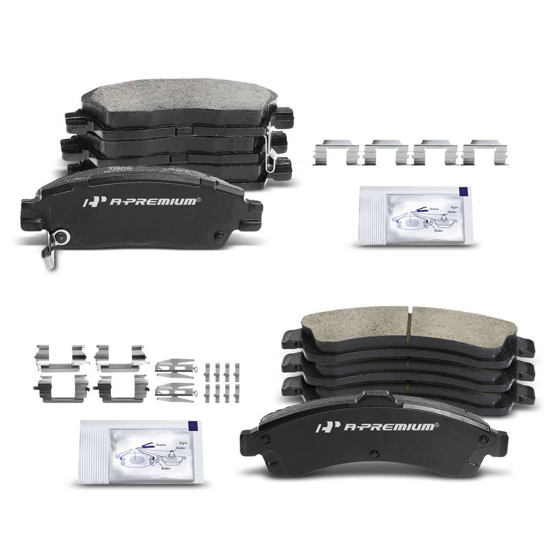 8pcs Front & Rear Ceramic Brake Pads  for Chevrolet Trailblazer GMC Buick Isuzu Saab
