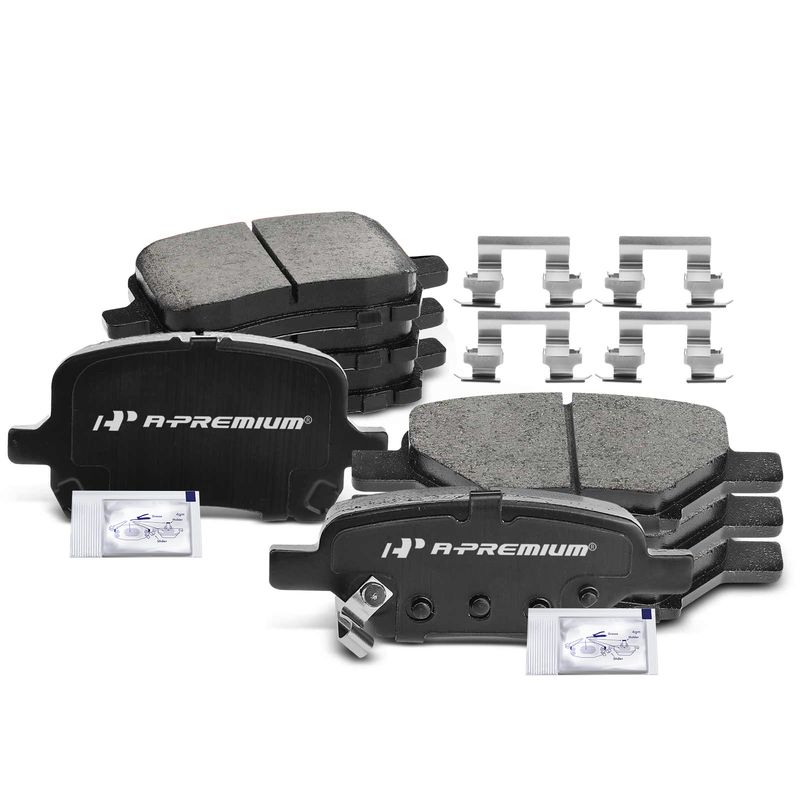 8pcs Front & Rear Ceramic Brake Pads with Sensor for Chevrolet Malibu 04-12 Cobalt Pontiac Saturn