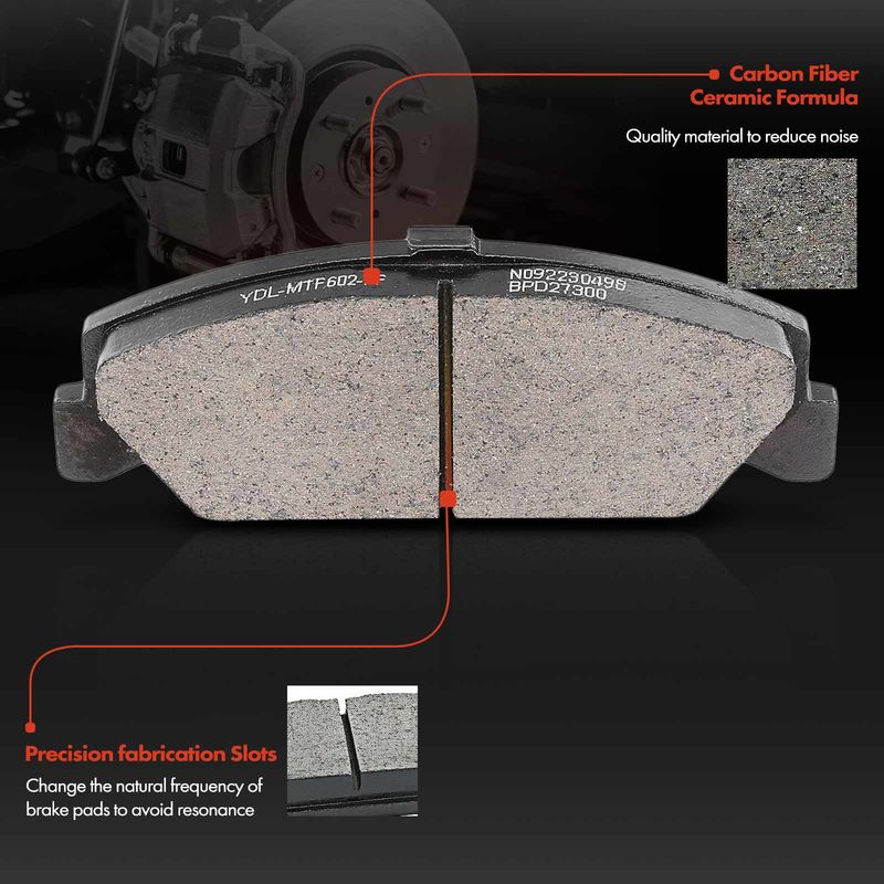 Front Ceramic Brake Pads for Honda Civic 1988-2000 Accord CRX Civic del Sol