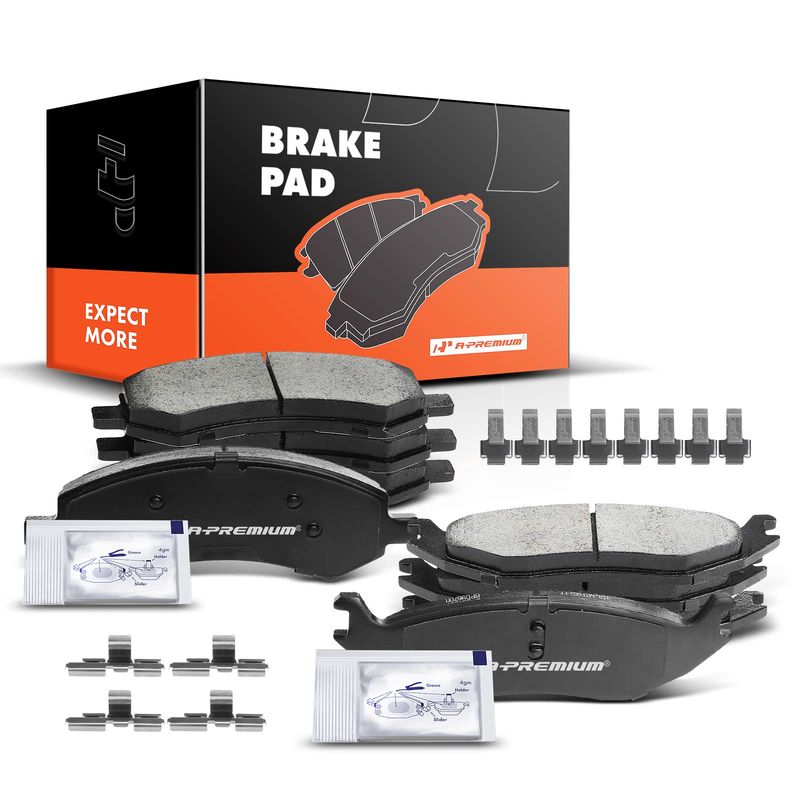 8pcs Front & Rear Ceramic Brake Pads  for Chrysler Aspen Dodge Durango Ram 1500