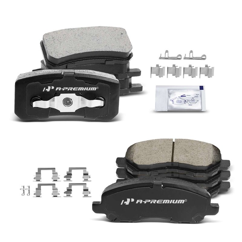 8pcs Front & Rear Ceramic Brake Pads  for Chrysler 200 Jeep Compass Patriot Lancer