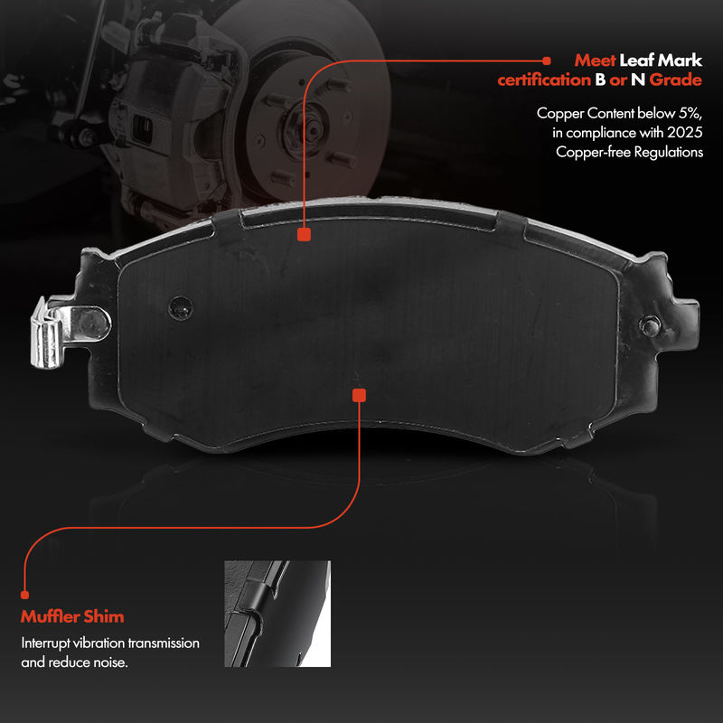 Front Ceramic Brake Pads for Nissan 240SX Sentra Kia Optima Magentis INFINITI G20