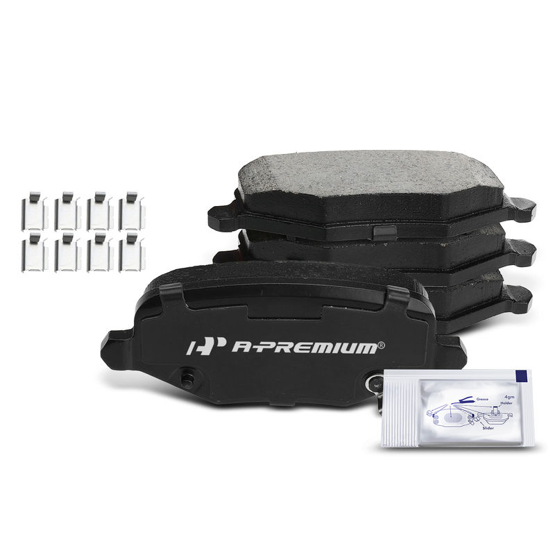 4pcs Rear Driver & Passenger Ceramic Brake Pads with Sensor for Chrysler Town & Country Dodge Grand Caravan VW Ram
