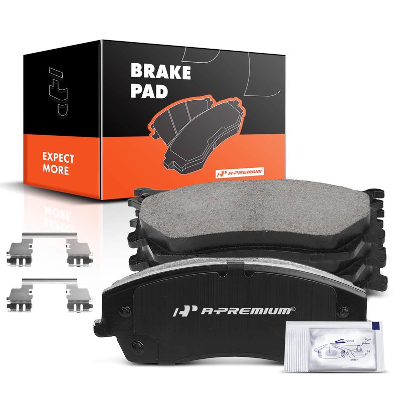 4pcs Front Driver & Passenger Ceramic Brake Pads with Sensor for Chrysler 300 Dodge Challenger Charger Magnum