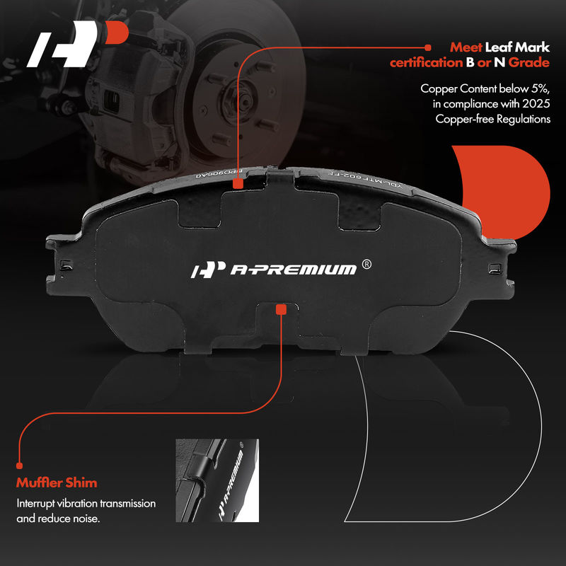 Front Ceramic Brake Pads for Lexus ES300 ES330 Toyota Camry Avalon Solara Tacoma