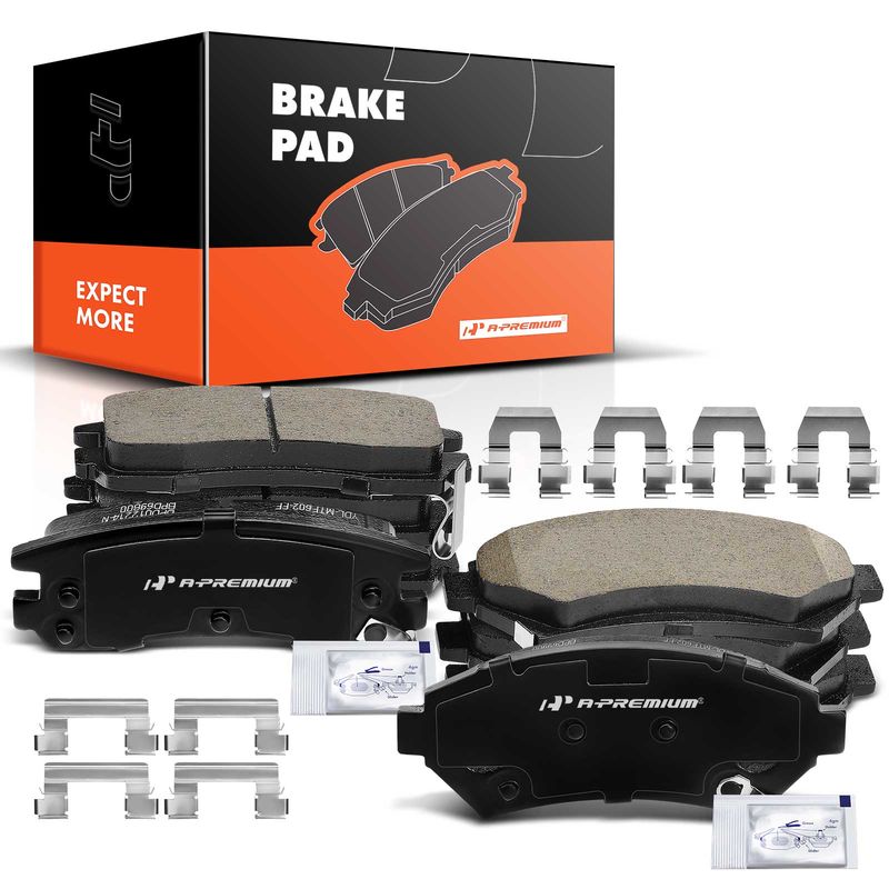 8pcs Front & Rear Ceramic Brake Pads with Sensor for Chevrolet Impala Buick Regal Cadillac Olds