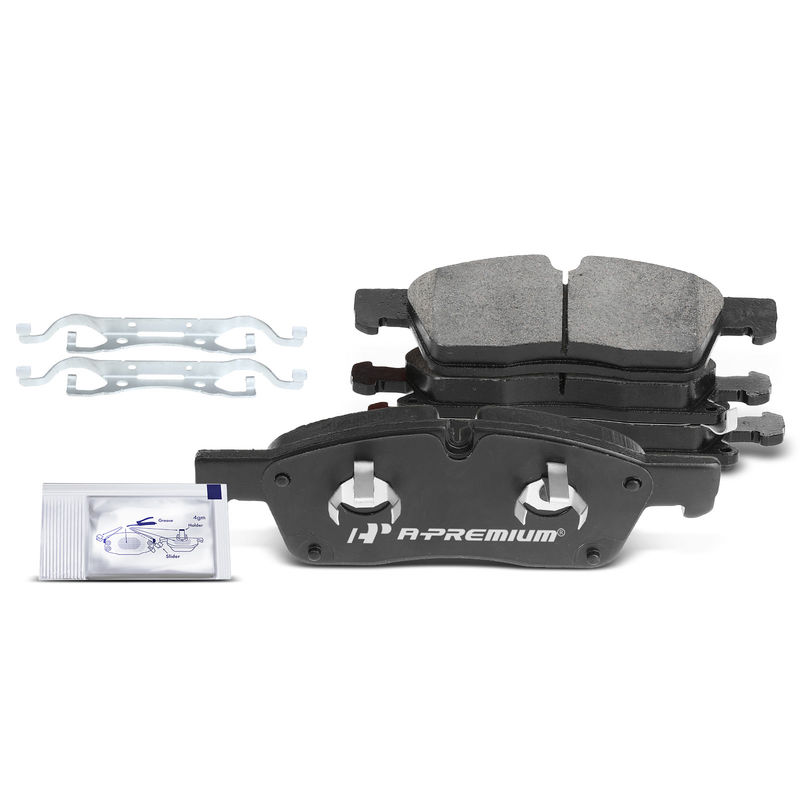 4pcs Front Driver & Passenger Ceramic Brake Pads with Sensor for Dodge Durango 2011-2020 Jeep Grand Cherokee 11-18