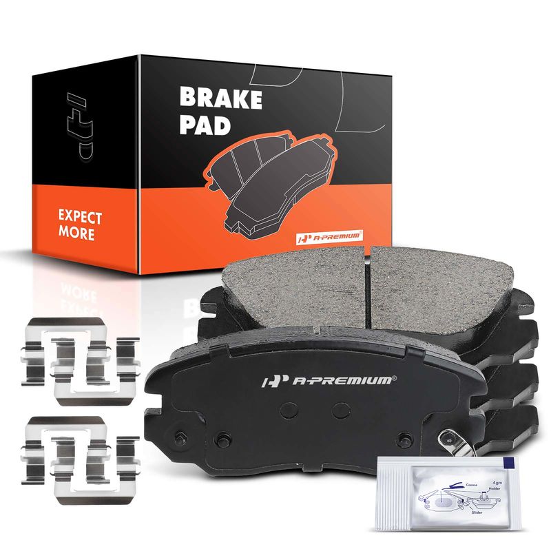 4pcs Front Driver & Passenger Ceramic Brake Pads with Sensor for Chevrolet Impala Equinox Buick LaCrosse Regal