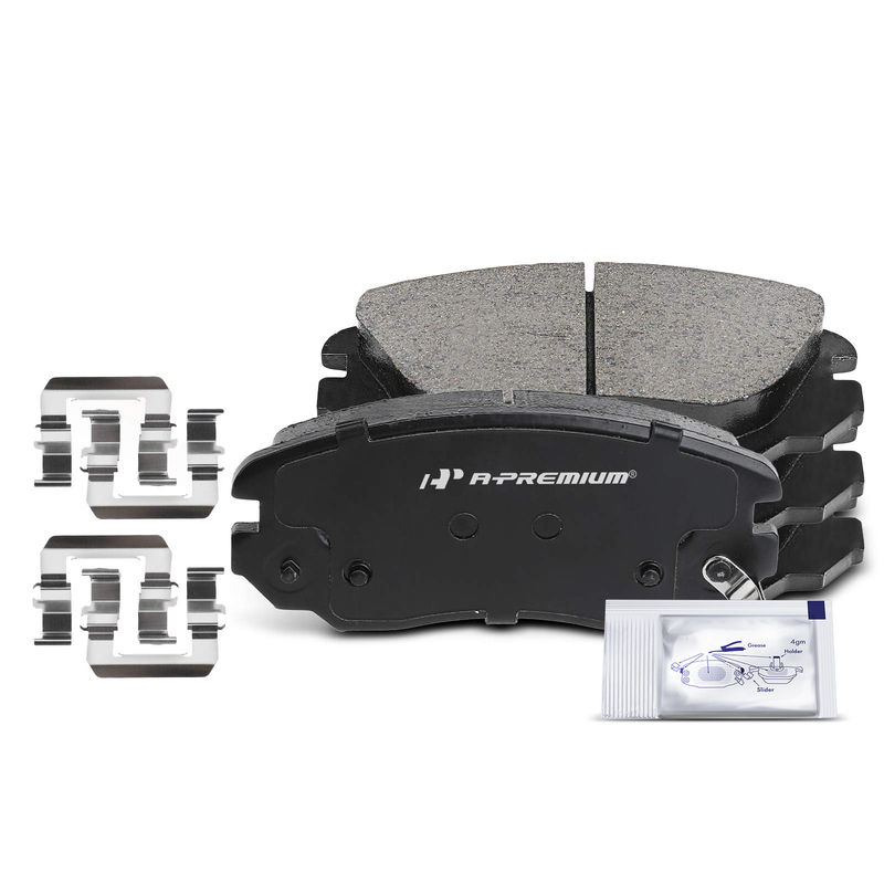 4pcs Front Driver & Passenger Ceramic Brake Pads with Sensor for Chevrolet Impala Equinox Buick LaCrosse Regal