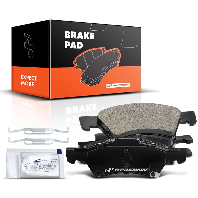 4pcs Front Driver & Passenger Ceramic Brake Pads with Sensor for Chrysler Town & Country Voyager Dodge Grand Caravan