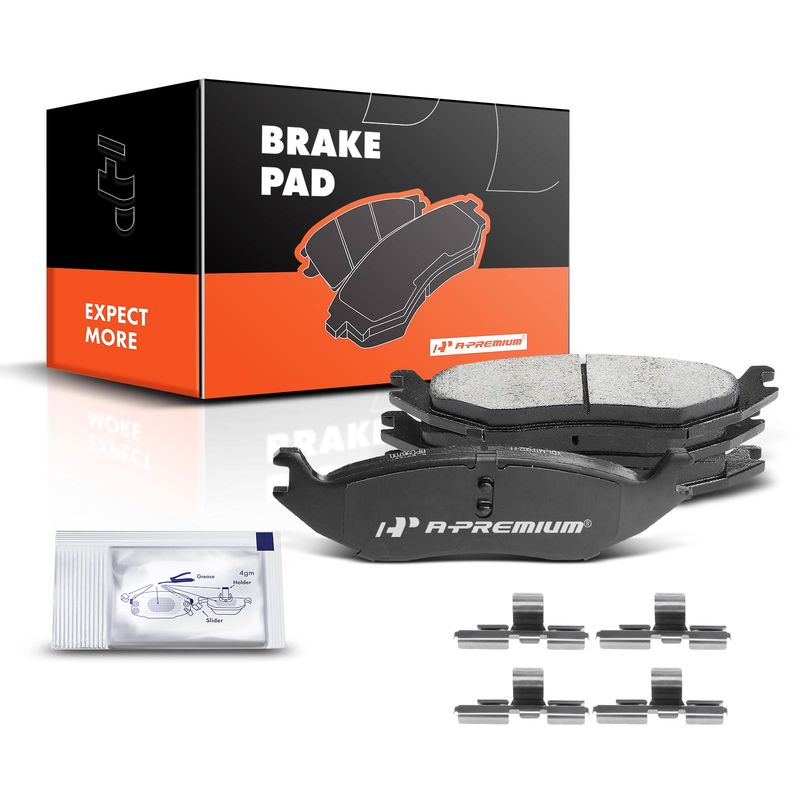 4pcs Rear Driver & Passenger Ceramic Brake Pads  for Dodge Ram 1500 05-10 Ram 1500 11-18 Chrysler 5-Lug