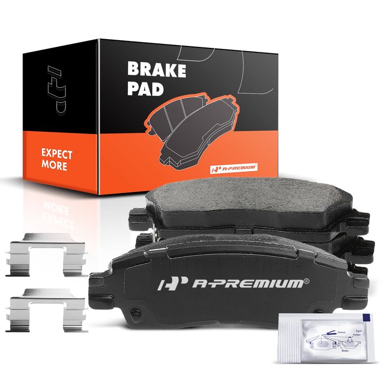 4pcs Rear Driver & Passenger Ceramic Brake Pads with Sensor for Chevrolet Traverse GMC Envoy Buick Rainier Saab Olds