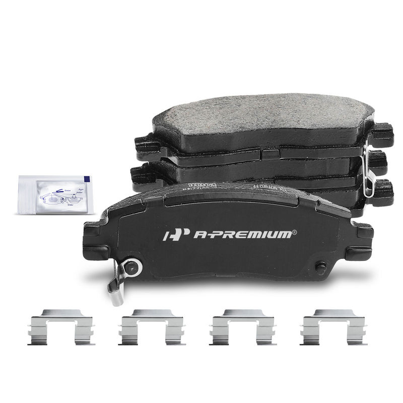 4pcs Rear Driver & Passenger Ceramic Brake Pads with Sensor for Chevrolet Traverse GMC Envoy Buick Rainier Saab Olds