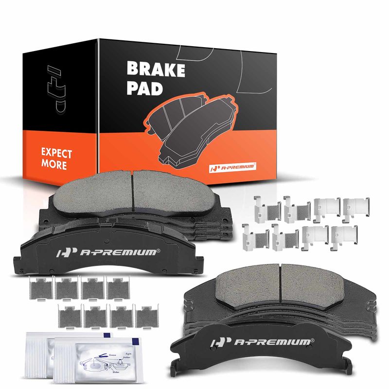 8pcs Front & Rear Ceramic Brake Pads  for Ford E-150 E-250 2008-2014 E-450 Super Duty