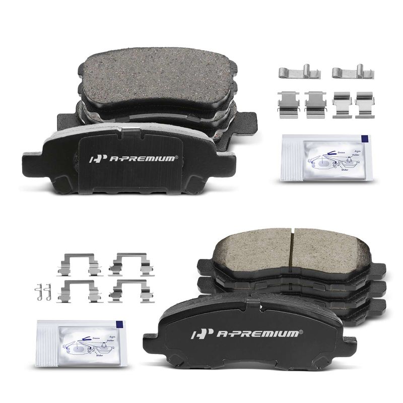 8pcs Front & Rear Ceramic Brake Pads  for Chrysler 200 Compass Patriot Lancer Avenger