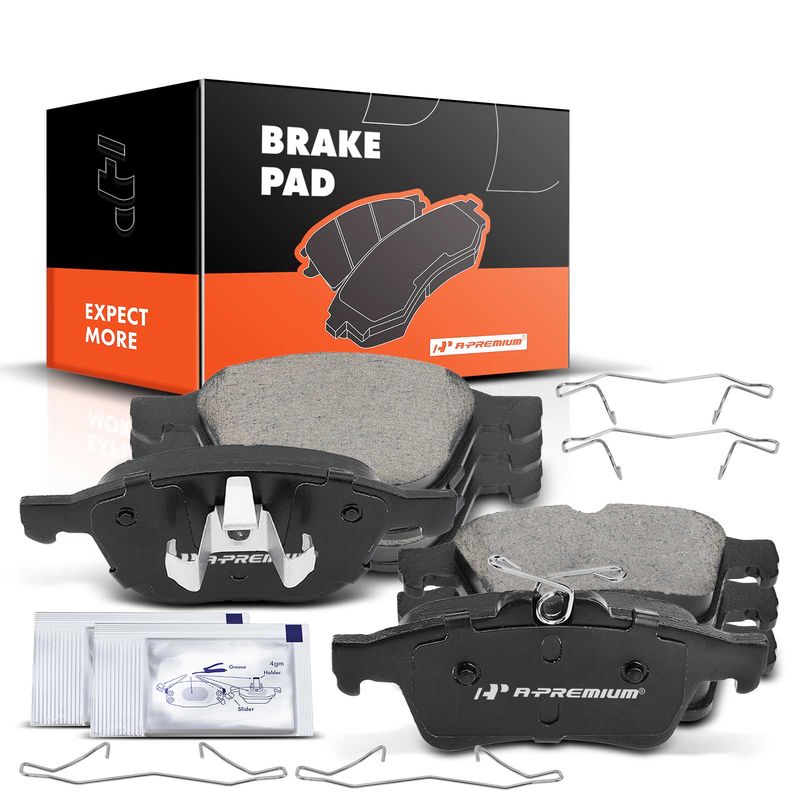 8pcs Front & Rear Ceramic Brake Pads  for Ford Escape 2013-2016 Focus Mazda 3 5 Volvo