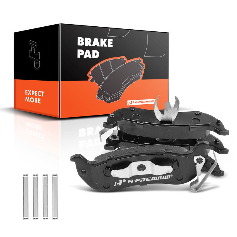 4pcs Rear Driver & Passenger Ceramic Brake Pads with Sensor for Chrysler Pacifica 2004-2008