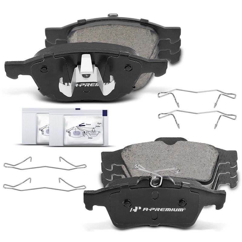 8pcs Front & Rear Ceramic Brake Pads  for Ford Escape 2013-2016 Focus Mazda 3 5 Volvo