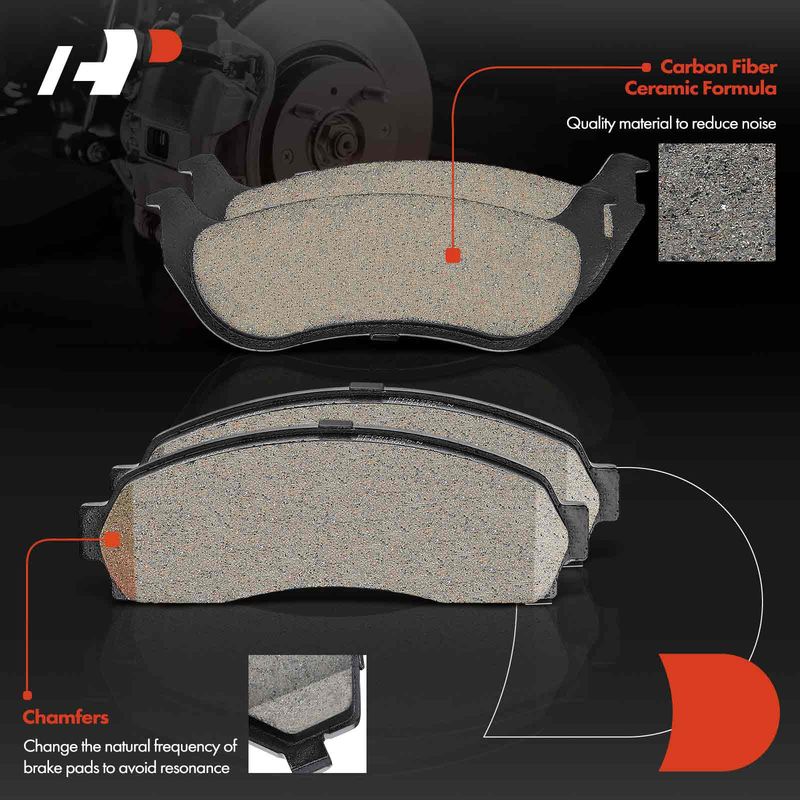 8pcs Front & Rear Ceramic Brake Pads  for Ford Explorer Mercury Mountaineer 2002-2005