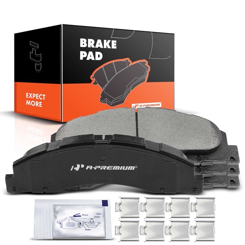 4pcs Front Driver & Passenger Ceramic Brake Pads  for Ford E-150 E-250 2008-2014 E-350 E-450 Super Duty
