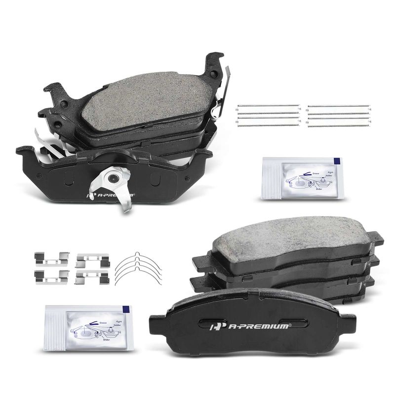8pcs Front & Rear Ceramic Brake Pads  for Ford F-150 2004-2008 Lincoln Mark LT 06-08