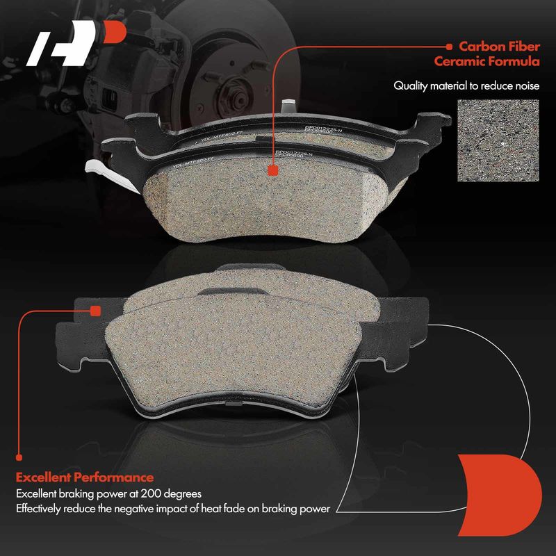 8pcs Front & Rear Ceramic Brake Pads  for Chrysler Town & Country 2001-2007 Dodge