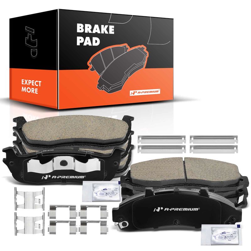 8pcs Front & Rear Ceramic Brake Pads  for Ford F-150 1999-2003 Lincoln Blackwood 2002
