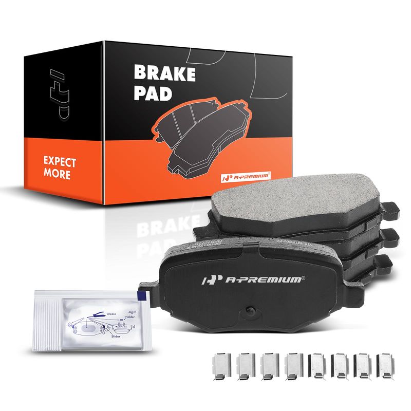 4pcs Rear Driver & Passenger Ceramic Brake Pads  for Ford Explorer 11-19 Flex 09-19 Lincoln MKT 10-19 MKS