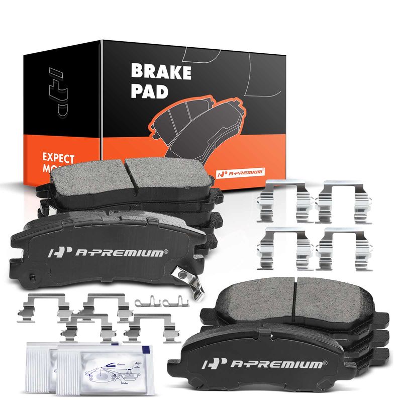 8pcs Front & Rear Ceramic Brake Pads with Sensor for Chrysler Sebring Dodge Stratus Mitsubishi
