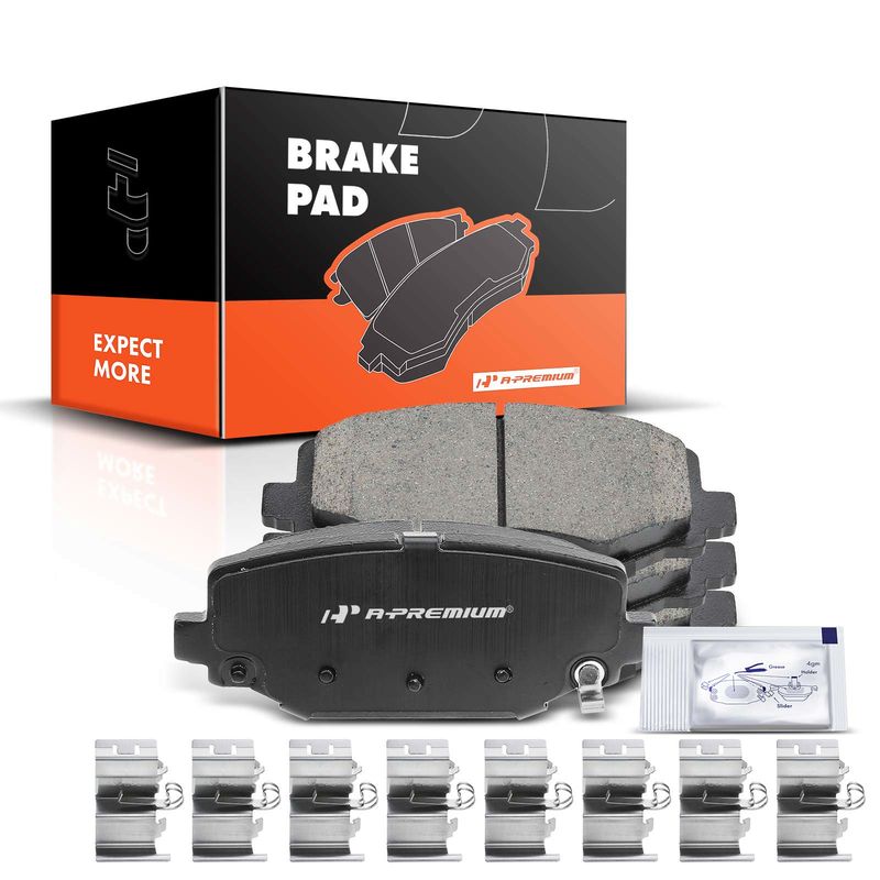 4pcs Rear Driver & Passenger Ceramic Brake Pads with Sensor for Dodge Journey Ram Chrysler Town & Country Volkswagen