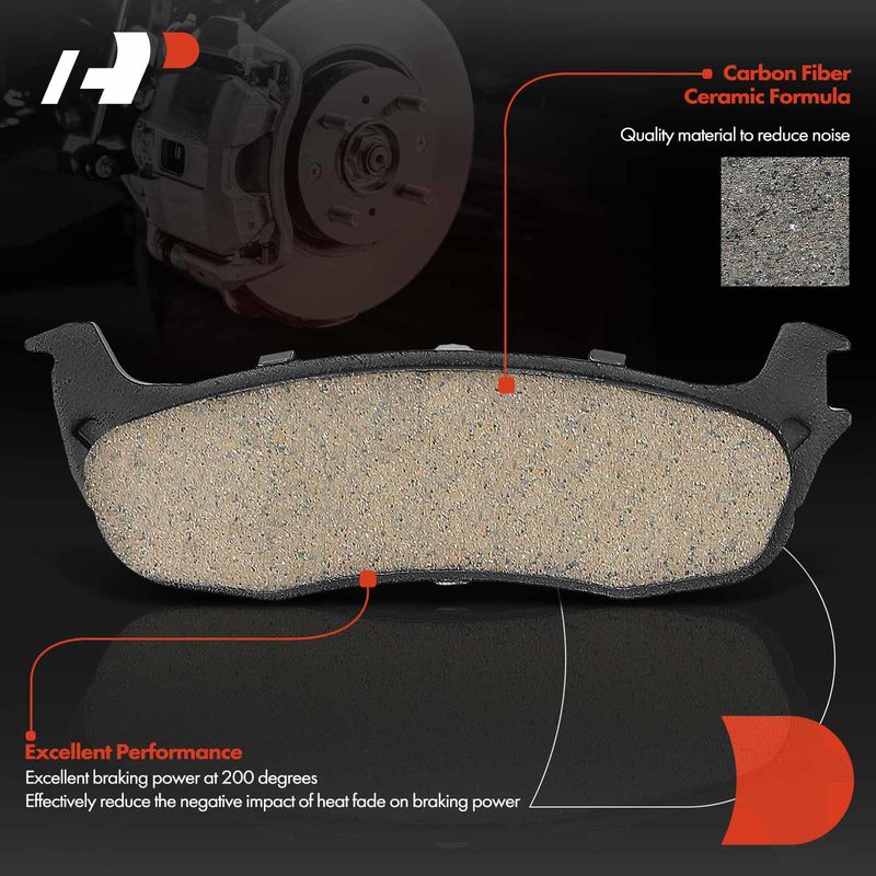 4pcs Rear Driver & Passenger Ceramic Brake Pads  for Ford F-150 F-250 Expedition Lincoln Navigator